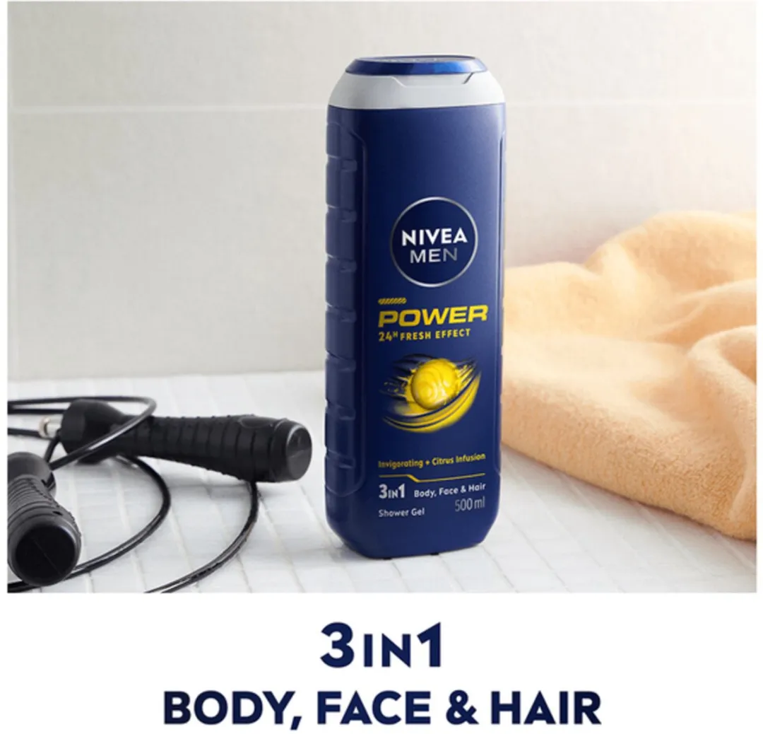NIVEA Men Douchegel Power Refresh 250ml - 4 Stuks