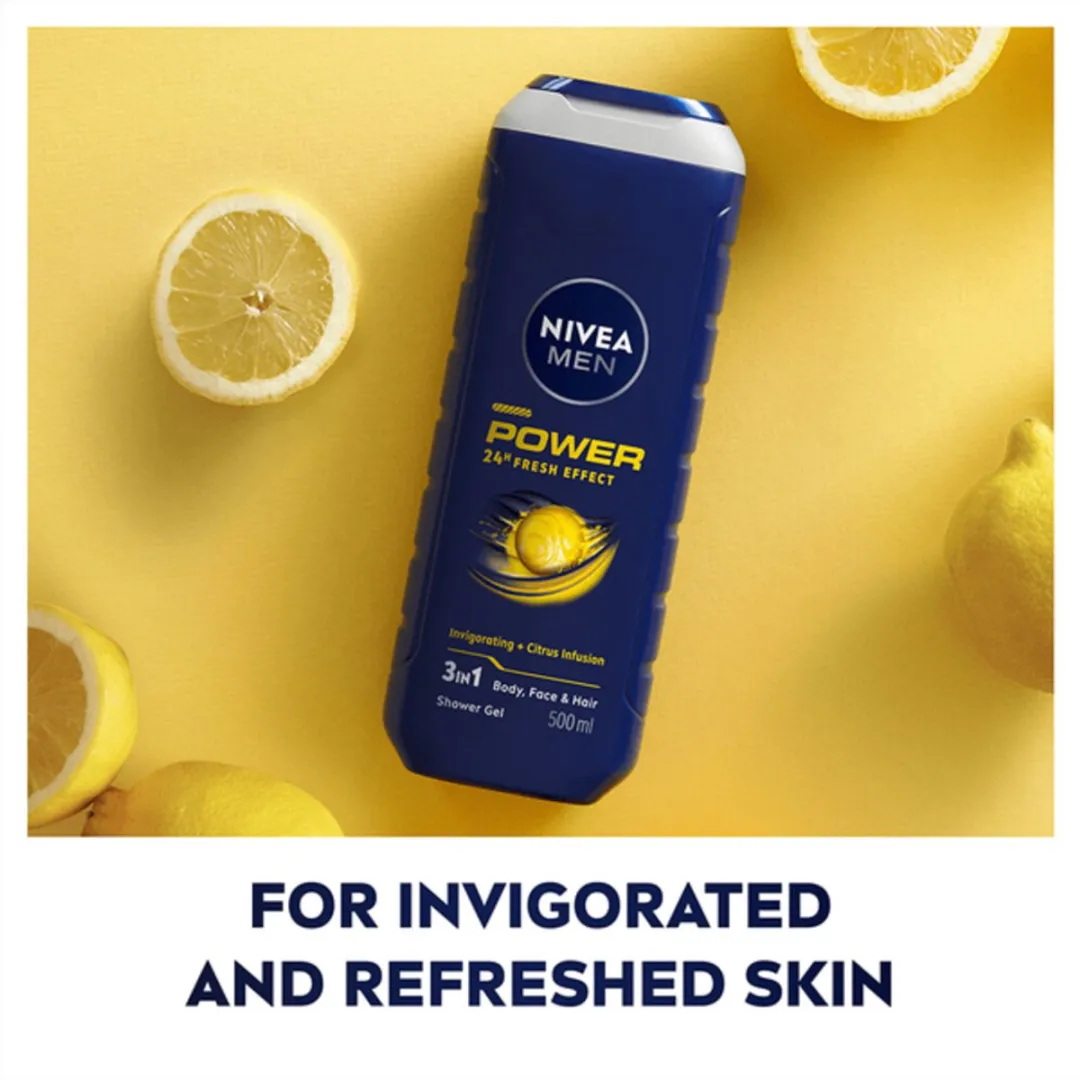 NIVEA Men Douchegel Power Refresh 250ml - 4 Stuks