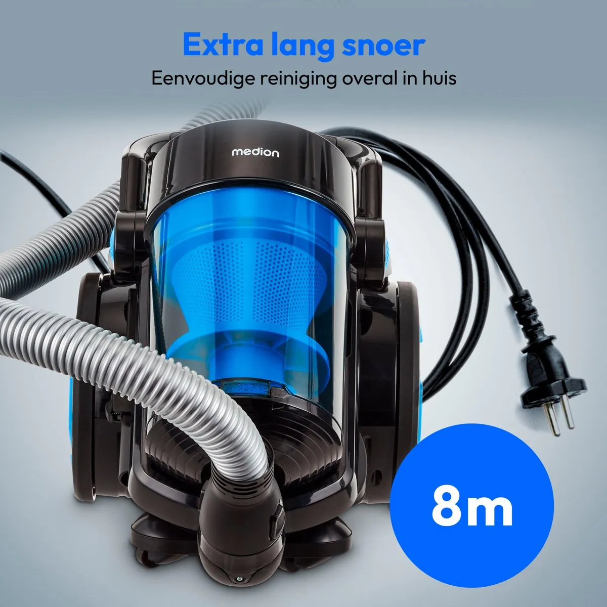 Medion P4000 Stofzuiger - 220 Airwatts - 4,3L - Blauw - afbeelding 6 van 6