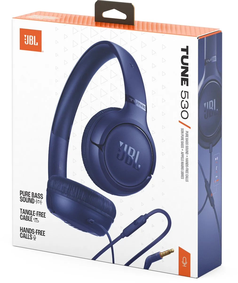 JBL Tune 530 Bedrade On-Ear Koptelefoon - Blauw - afbeelding 6 van 6