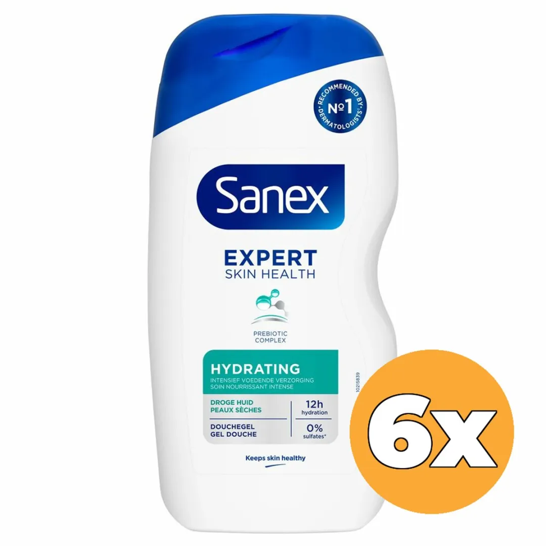 Sanex Douchegel Expert Skin Health Hydraterend 400ml - 6 Stuks