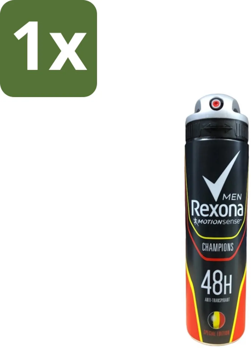1 x Rexona – Deodorant Spray – Champions – 150 ml - Deodorant Spray - Sportieve Geur - Zweetbestendig - Frisheid - Mannen Deodorant