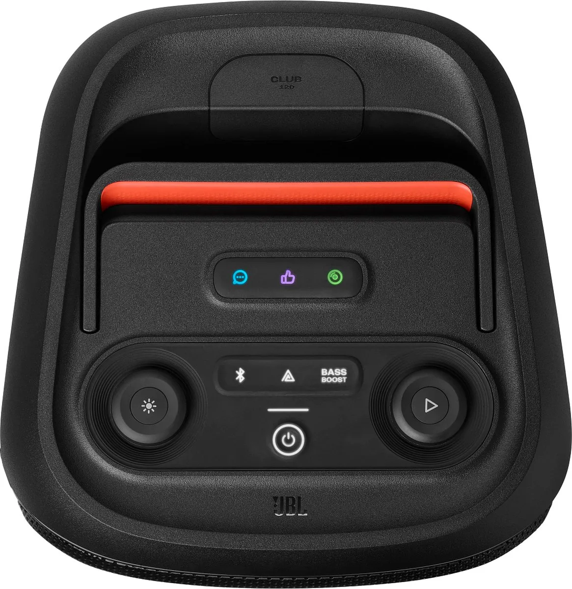 JBL Partybox Club 120 - Draadloze Bluetooth Party Speaker - Opvouwbare Handgreep - Spatwaterdicht - LED verlichting - 12 uur - Zwart