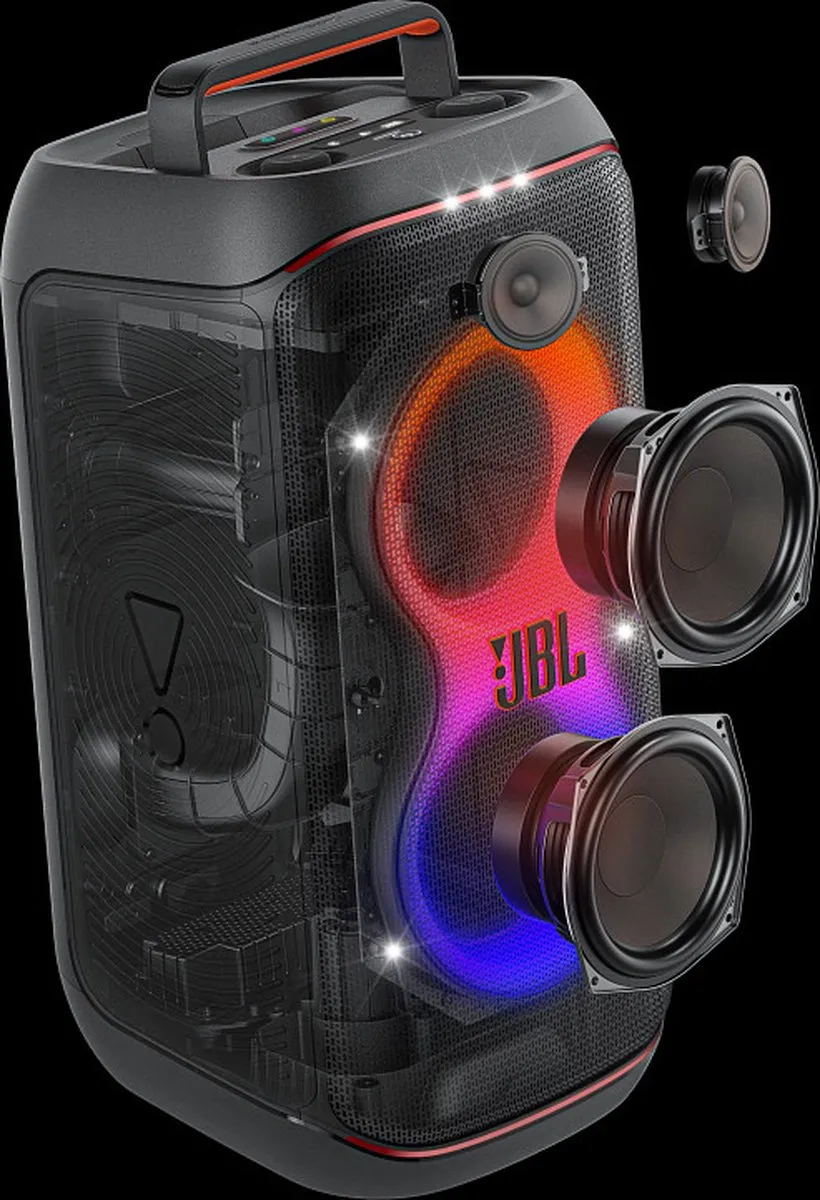 JBL Partybox Club 120 - Draadloze Bluetooth Party Speaker - Opvouwbare Handgreep - Spatwaterdicht - LED verlichting - 12 uur - Zwart