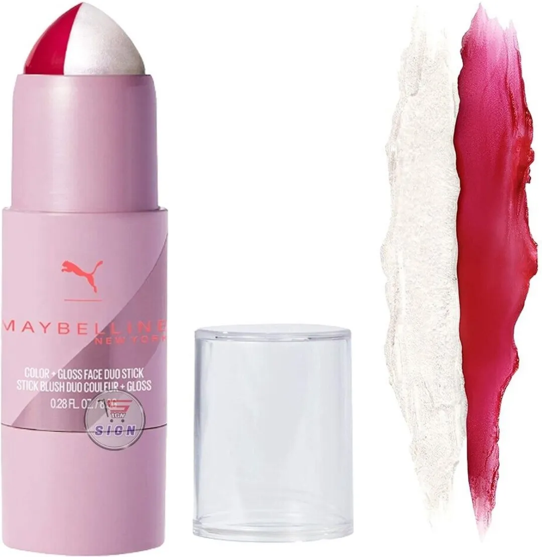 Maybelline Puma Color & Gloss Duo Face Stick Hustle Burn