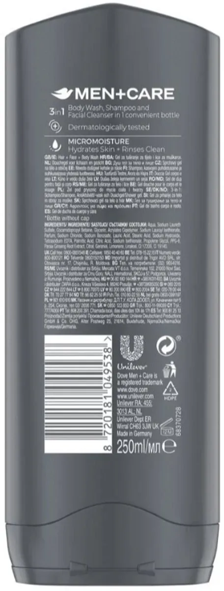 Dove Men+ Care Sport Douchegel 250ml
