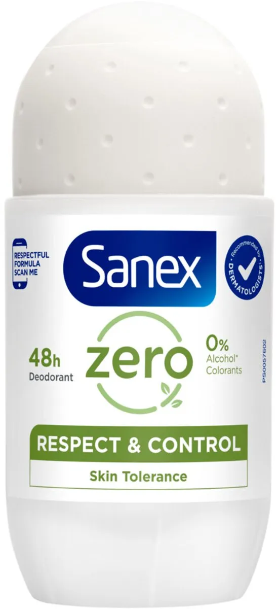 Sanex Deodorant Roller Zero% 50ml - 200ml (4x50ml)