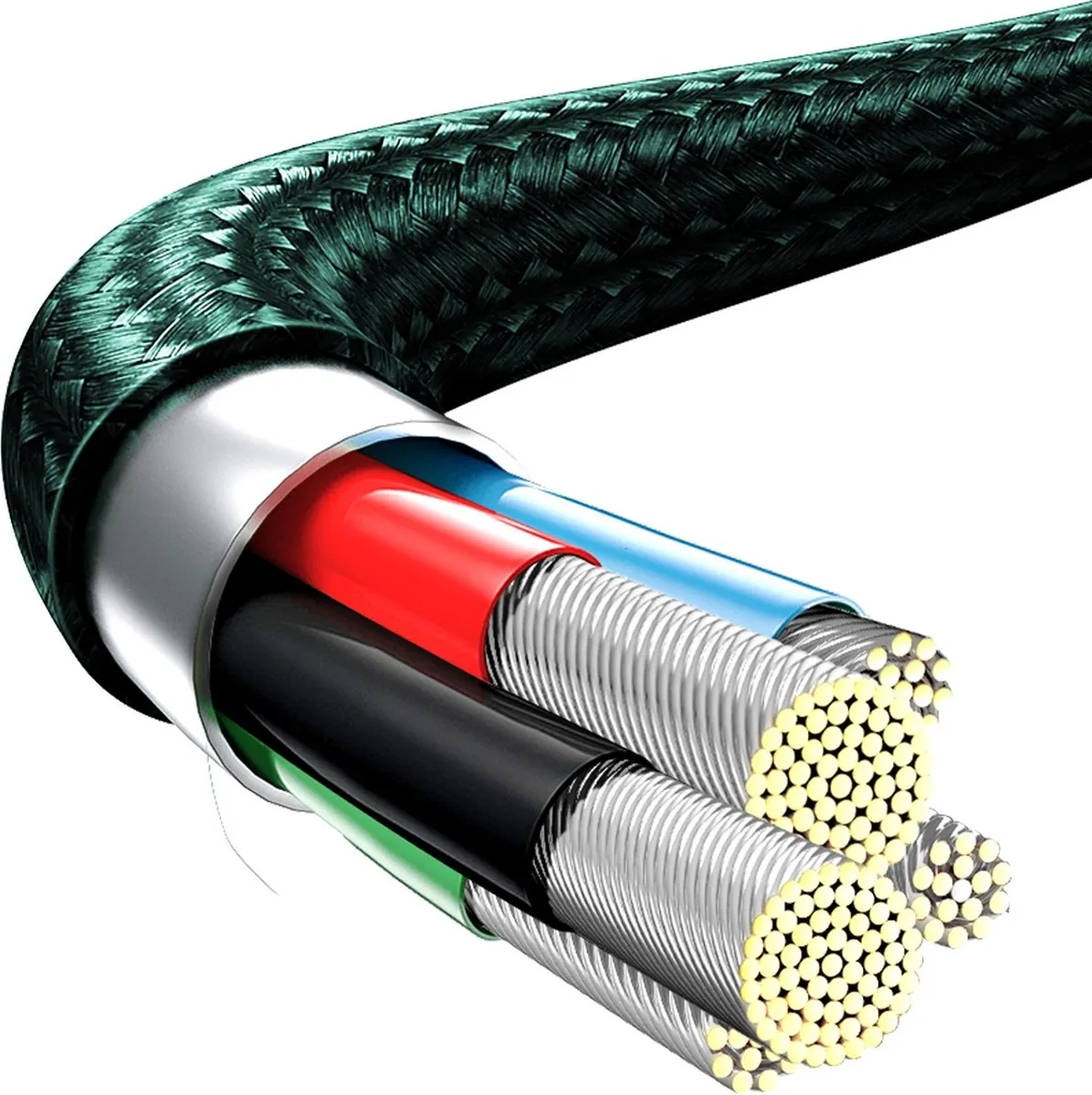 Baseus 3-in-1 USB-C Kabel 1.5M - Groen