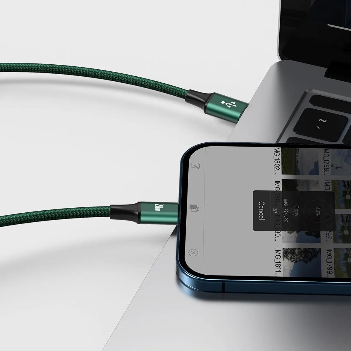 Baseus 3-in-1 USB-C Kabel 1.5M - Groen