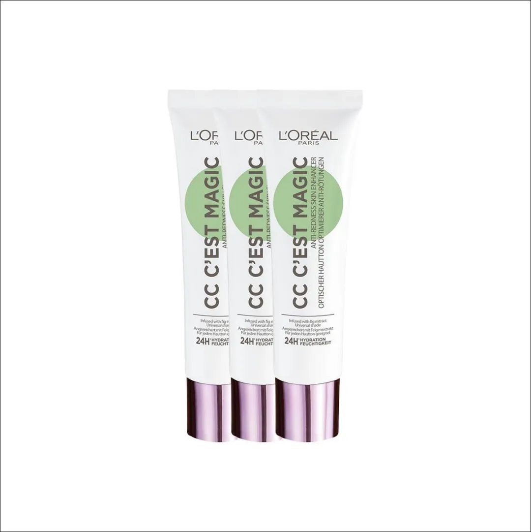 L'Oréal Paris C'est Magic CC Cream 01 Anti Redness - 90ml (3x30ml) - Groen - afbeelding 6 van 6