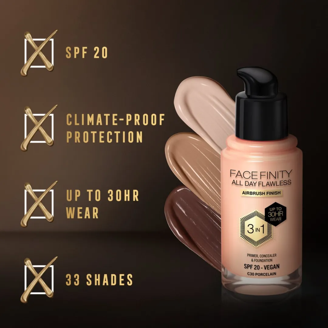 Max Factor Facefinity Foundation C30 Porcelain 30ml