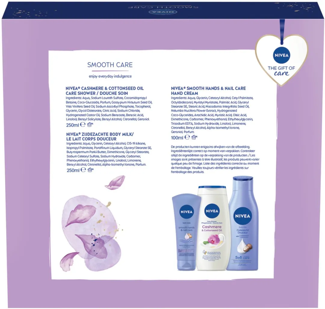 NIVEA Smooth Care Geschenkset - 600ml - 3 Stuks