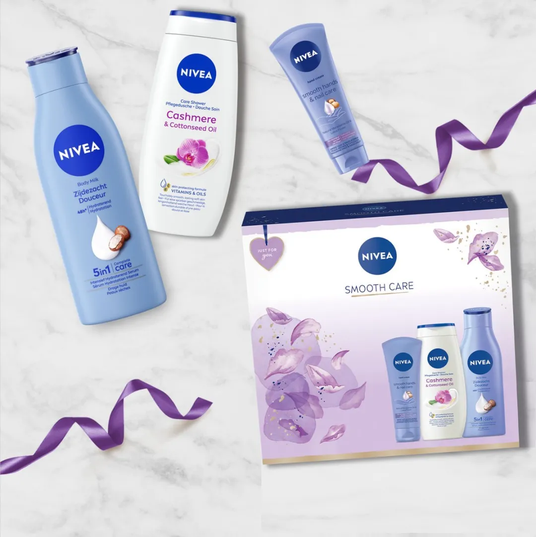 NIVEA Smooth Care Geschenkset - 600ml - 3 Stuks