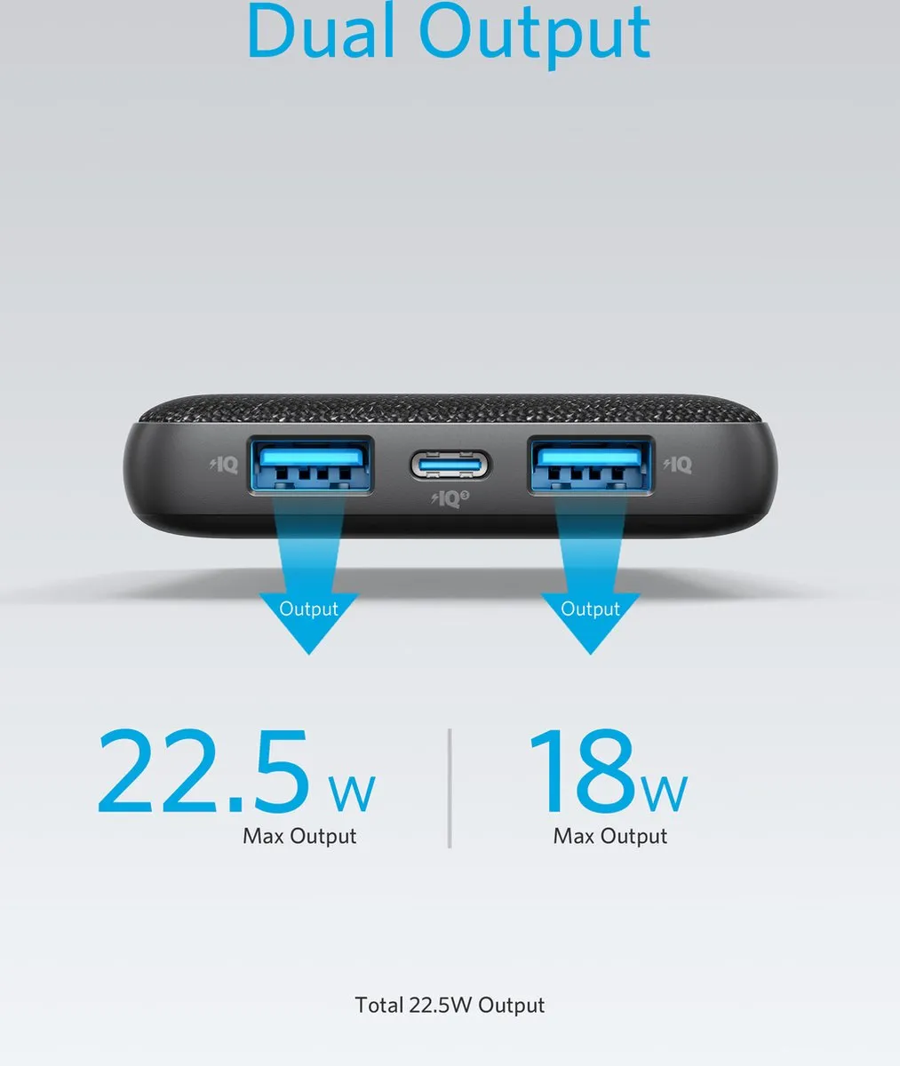 Anker PowerCore III Sense A1248G11 Powerbank 10.000mAh - 22,5W - Zwart
