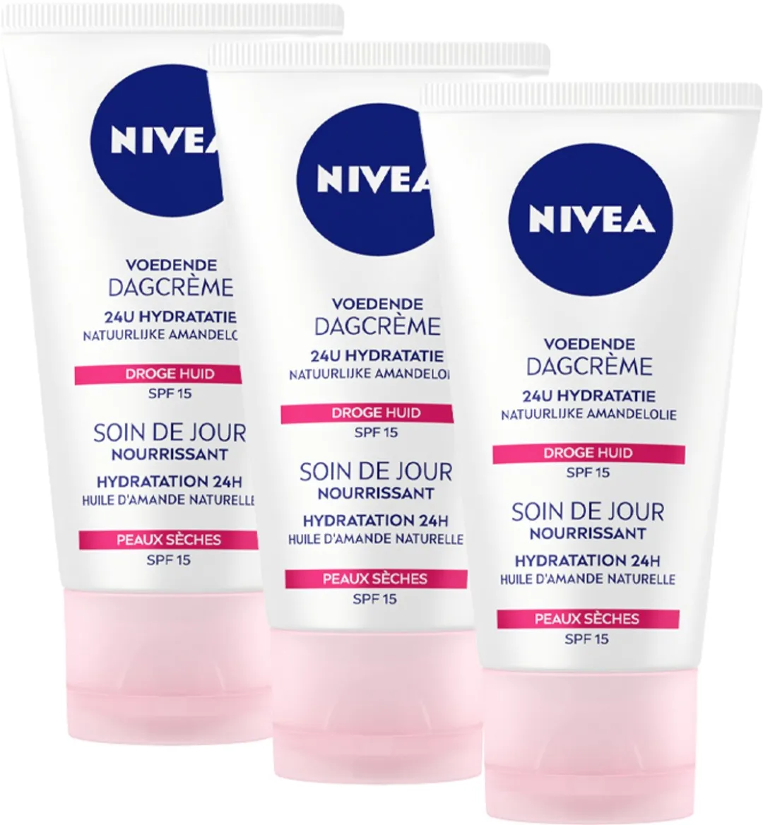 NIVEA Essentials Voedende Dagcrème SPF 15 3x50ml
