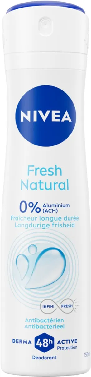 NIVEA Fresh Natural Deodorant Spray 150ml - 6 Stuks
