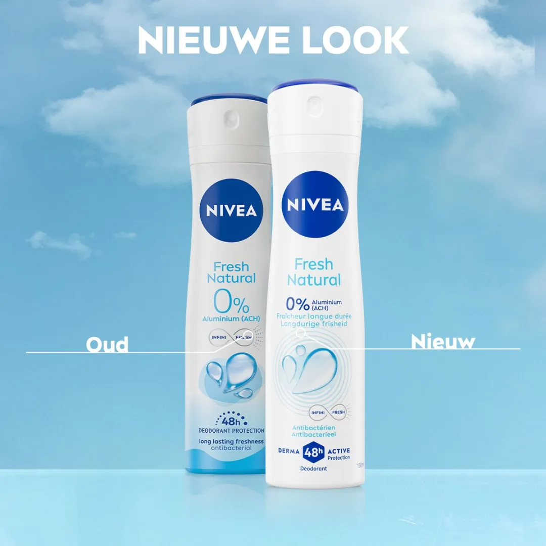 NIVEA Fresh Natural Deodorant Spray 150ml - 6 Stuks