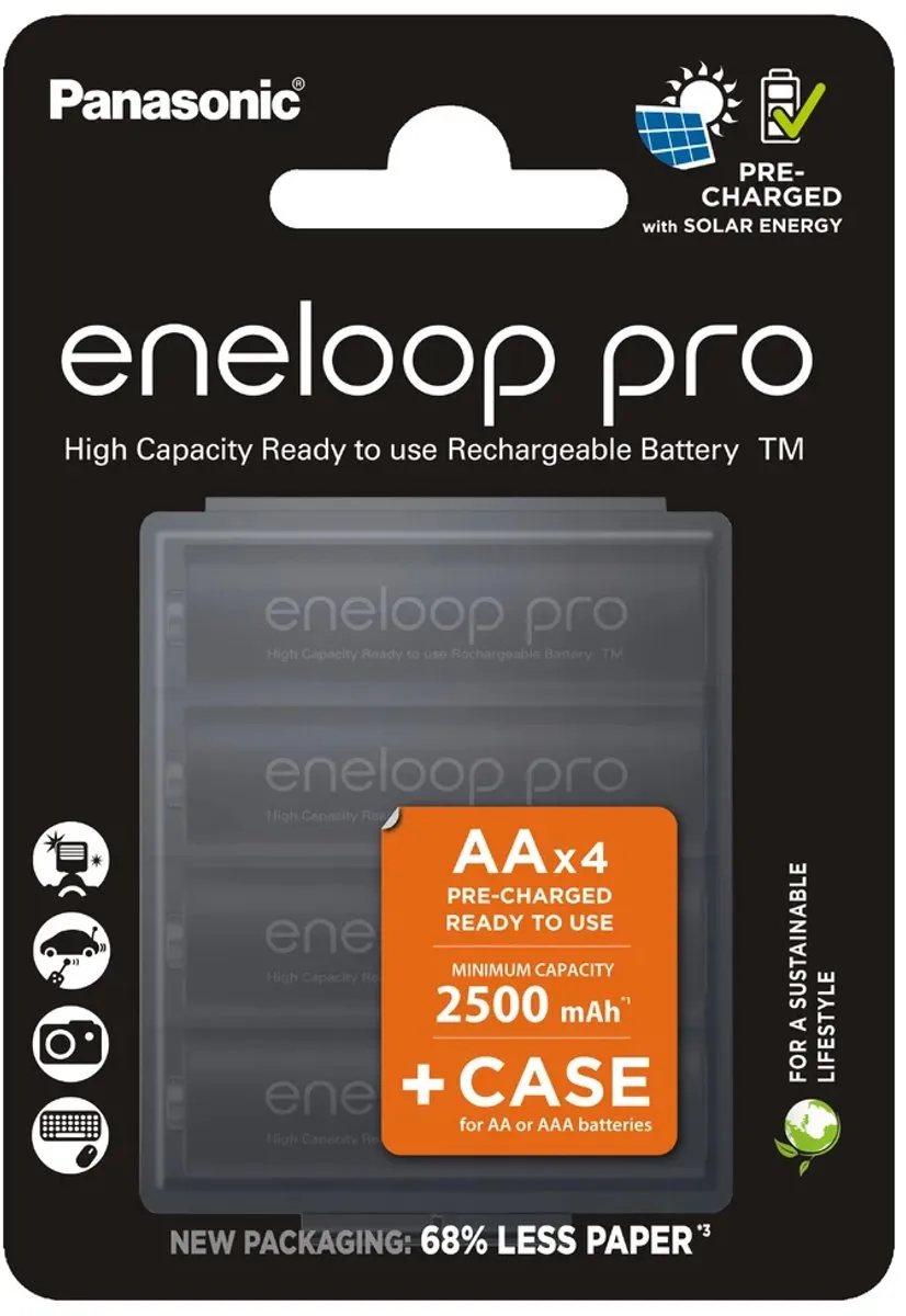 Panasonic Eneloop Pro AA 2500mAh - 4 Stuks