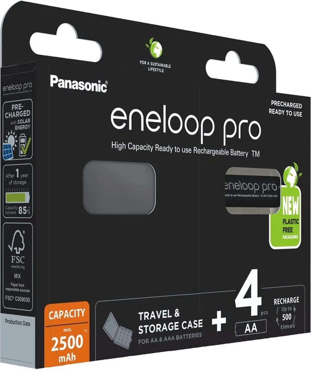 Panasonic Eneloop Pro AA 2500mAh - 4 Stuks