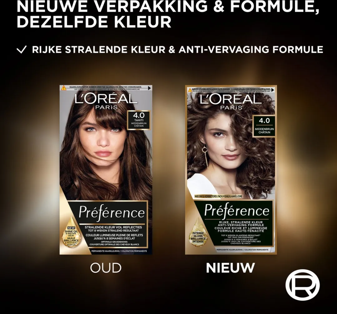 L'Oréal Paris Préférence 4 Tahiti Middenbruin Permanent Haarkleuring 996ml - afbeelding 6 van 6