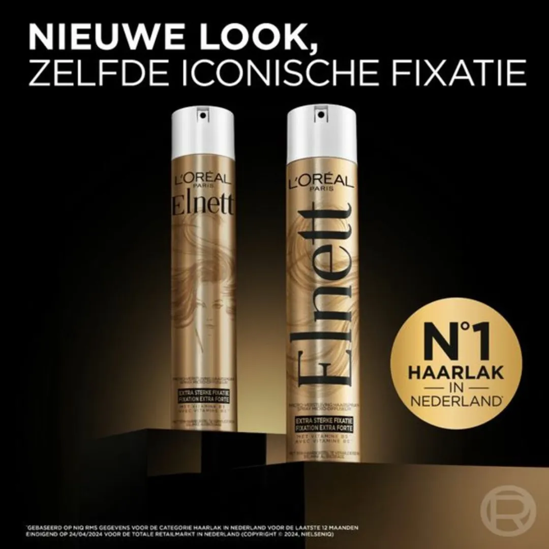 L'Oréal Elnett Satin Haarspray Extra Sterke Fixatie - 3x400ml