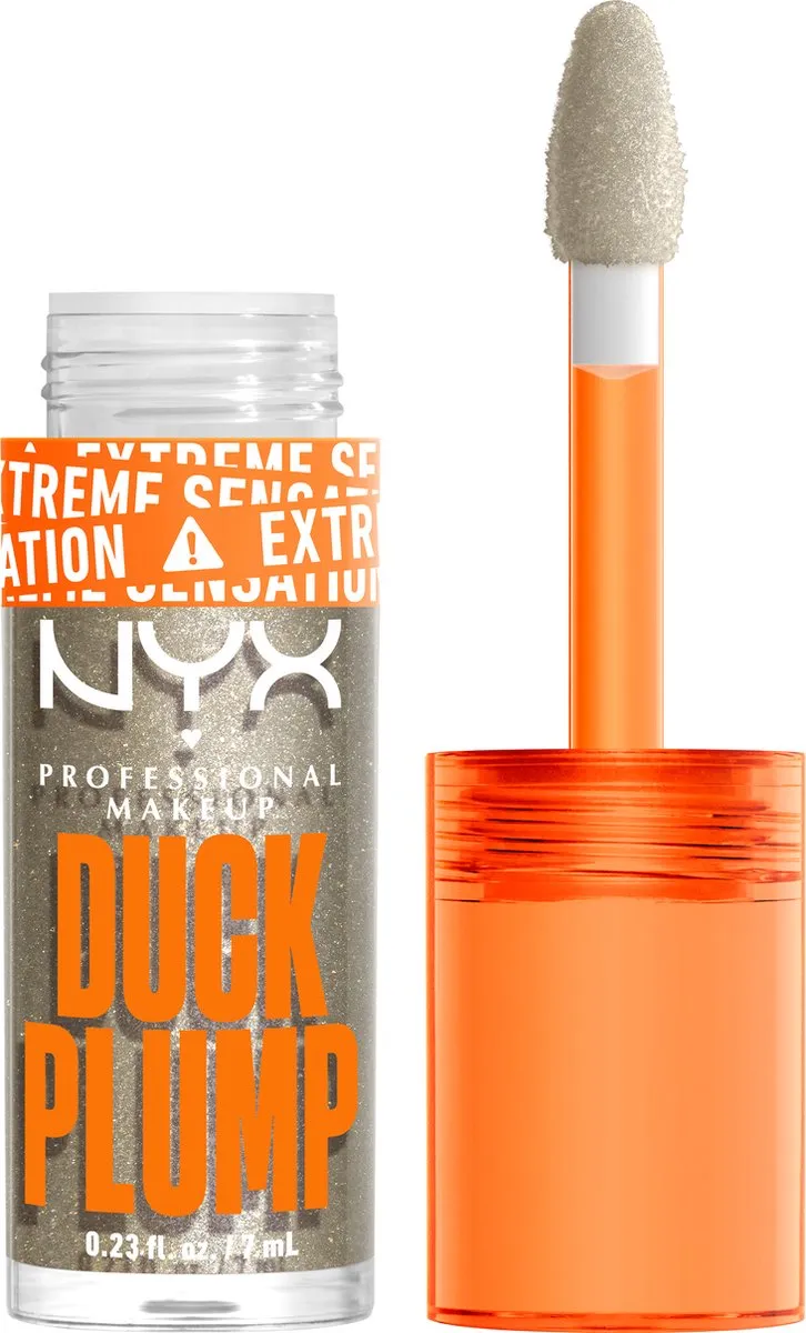 NYX Professional Makeup Duck Plump Quazy Silver Lipgloss 6,8ml - Holografisch Zilver