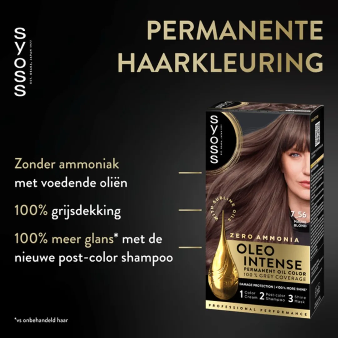 SYOSS Oleo Intense Haarverf 7-56 Mokka Donkerblond - 2 Stuks