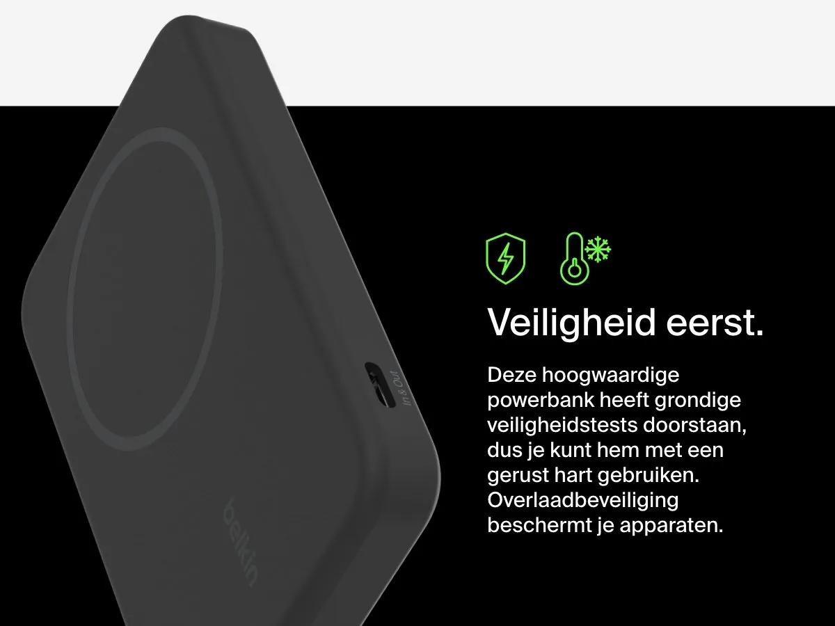 Belkin BoostCharge Pro BPD006btBK Powerbank 5000mAh - 15W - Zwart