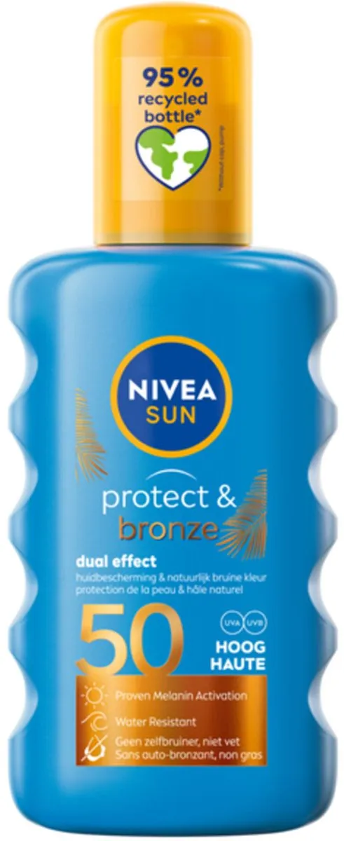 NIVEA Sun Protect & Bronze Zonnespray SPF 50 - 200ml - 3 Stuks