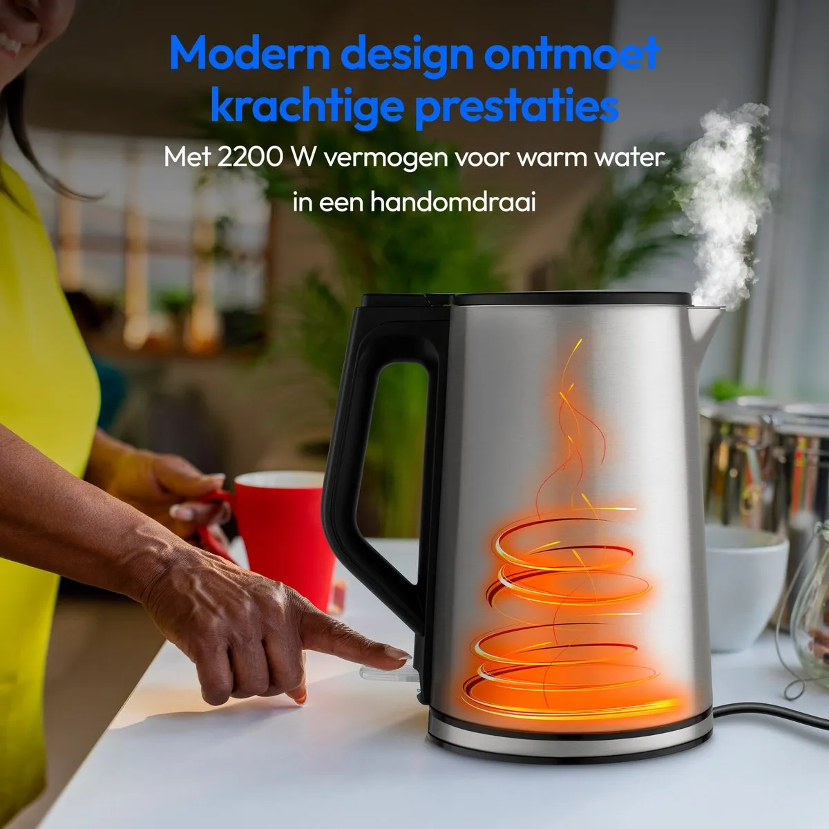 Medion MD12105 Waterkoker 1,5L 2200W - Zilver