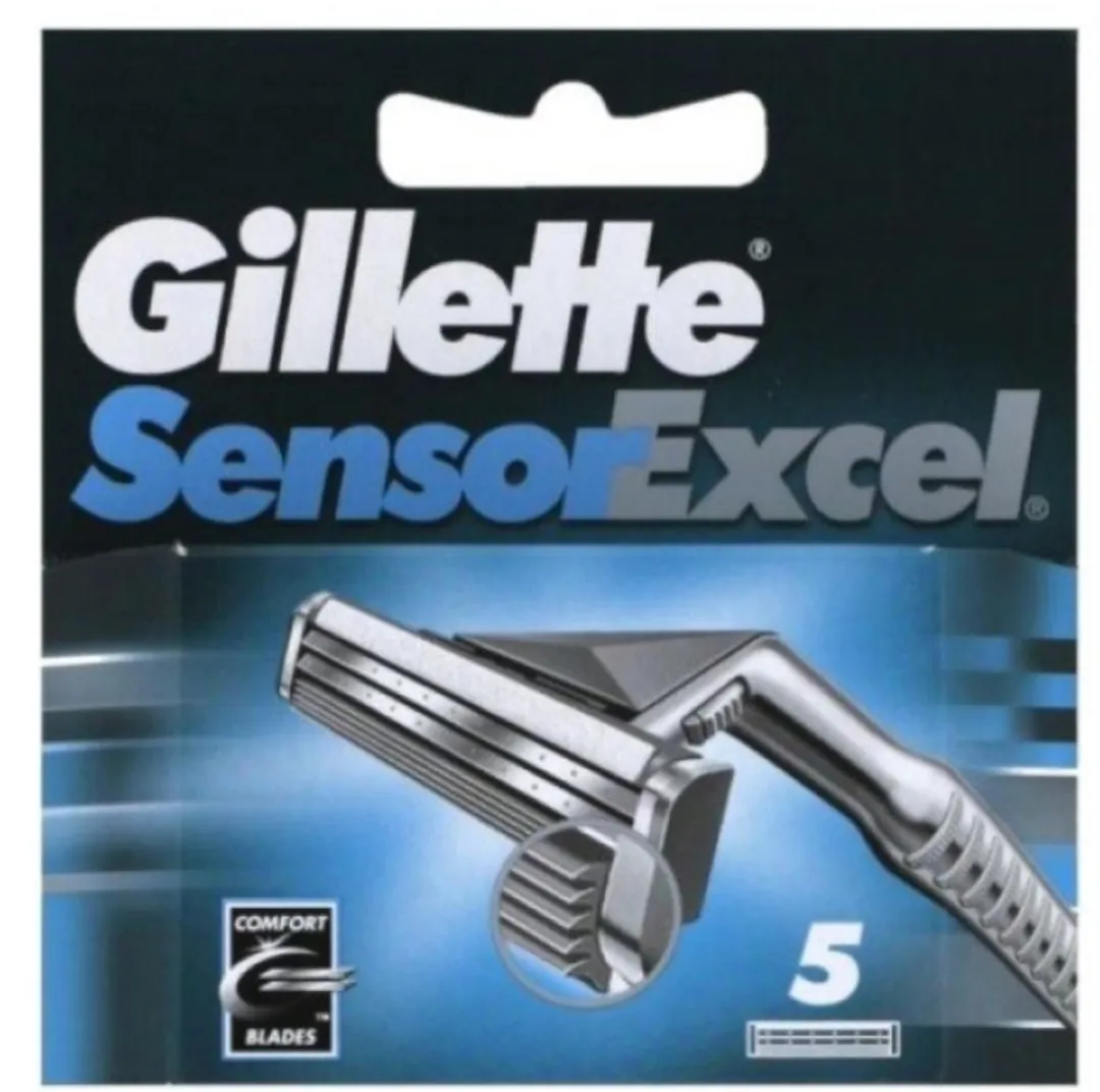 Gillette Sensor Excel Scheermesjes - 5 Stuks - Zwart