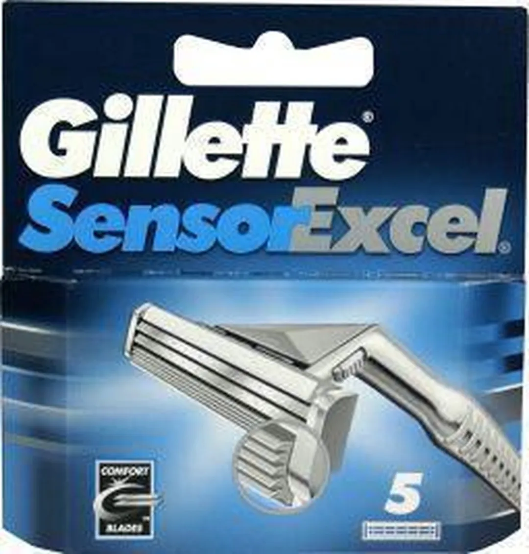 Gillette Sensor Excel Scheermesjes - 5 Stuks - Zwart