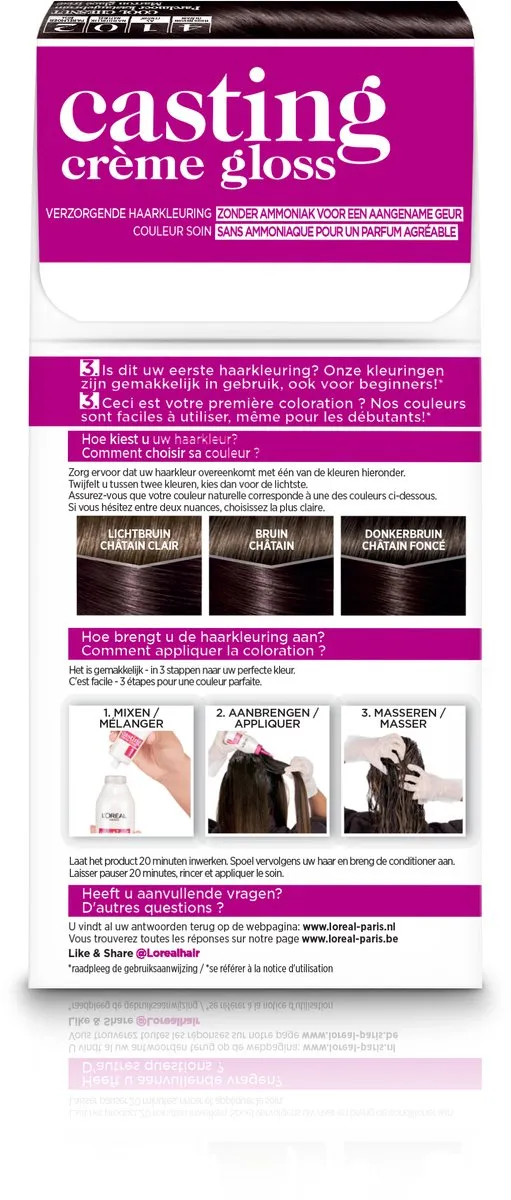 L'Oréal Paris Casting Crème Gloss 4102 Parelmoer Kastanje - Semi-permanente haarkleuring