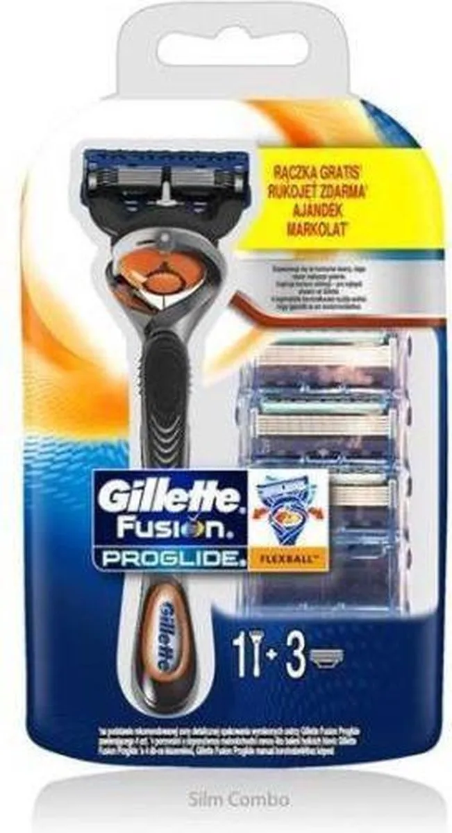 Gillette Fusion Proglide Handmatig Scheermesje - 5 Bladen - 4 Stuks - Zwart