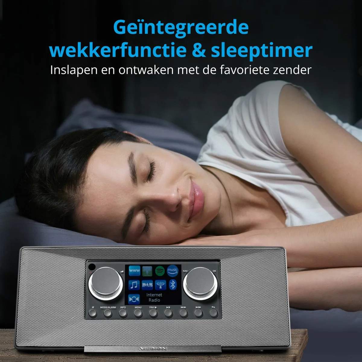 Medion MD89289 Internetradio DAB+ - 12W - Grijs