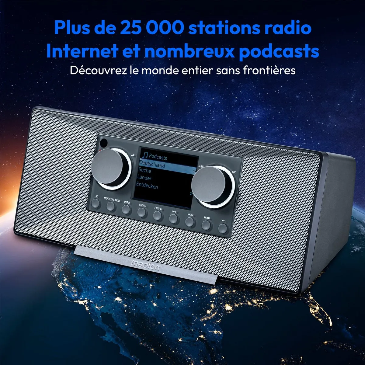 Medion MD89289 Internetradio DAB+ - 12W - Grijs - afbeelding 6 van 6