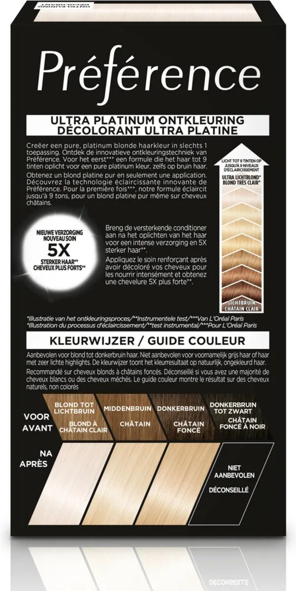 L'Oréal Paris Preference Haarkleuring Ultra Platinum - 6 Stuks