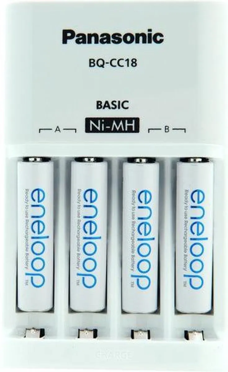 Panasonic BQ-CC18 Oplader - 4x Eneloop AAA 750mAh