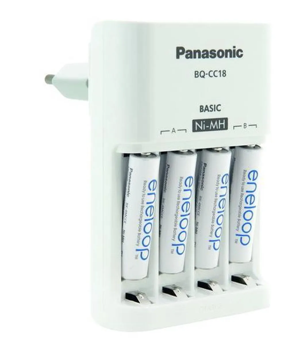 Panasonic BQ-CC18 Oplader - 4x Eneloop AAA 750mAh