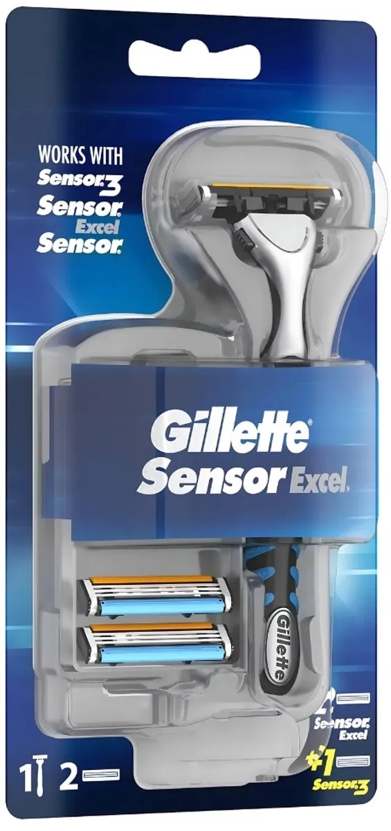 Gillette Sensor Excel Scheersysteem - 2 Bladen - 3 Mesjes