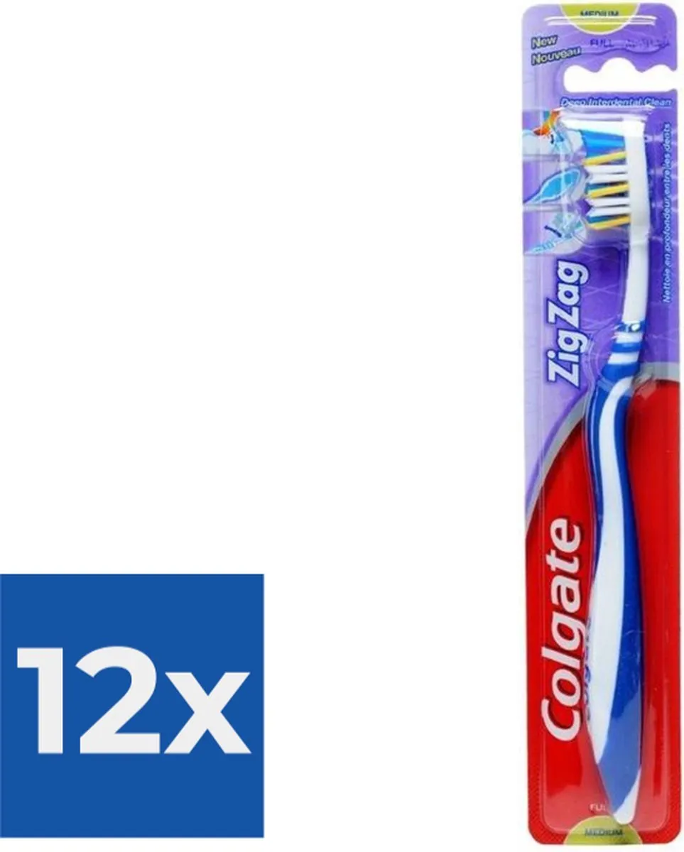 Colgate ZigZag Medium Tandenborstel - 12 Stuks