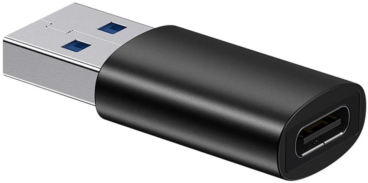 Baseus Mini Adapter USB-C 0302 - Zwart