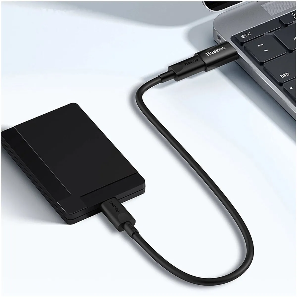 Baseus Mini Adapter USB-C 0302 - Zwart