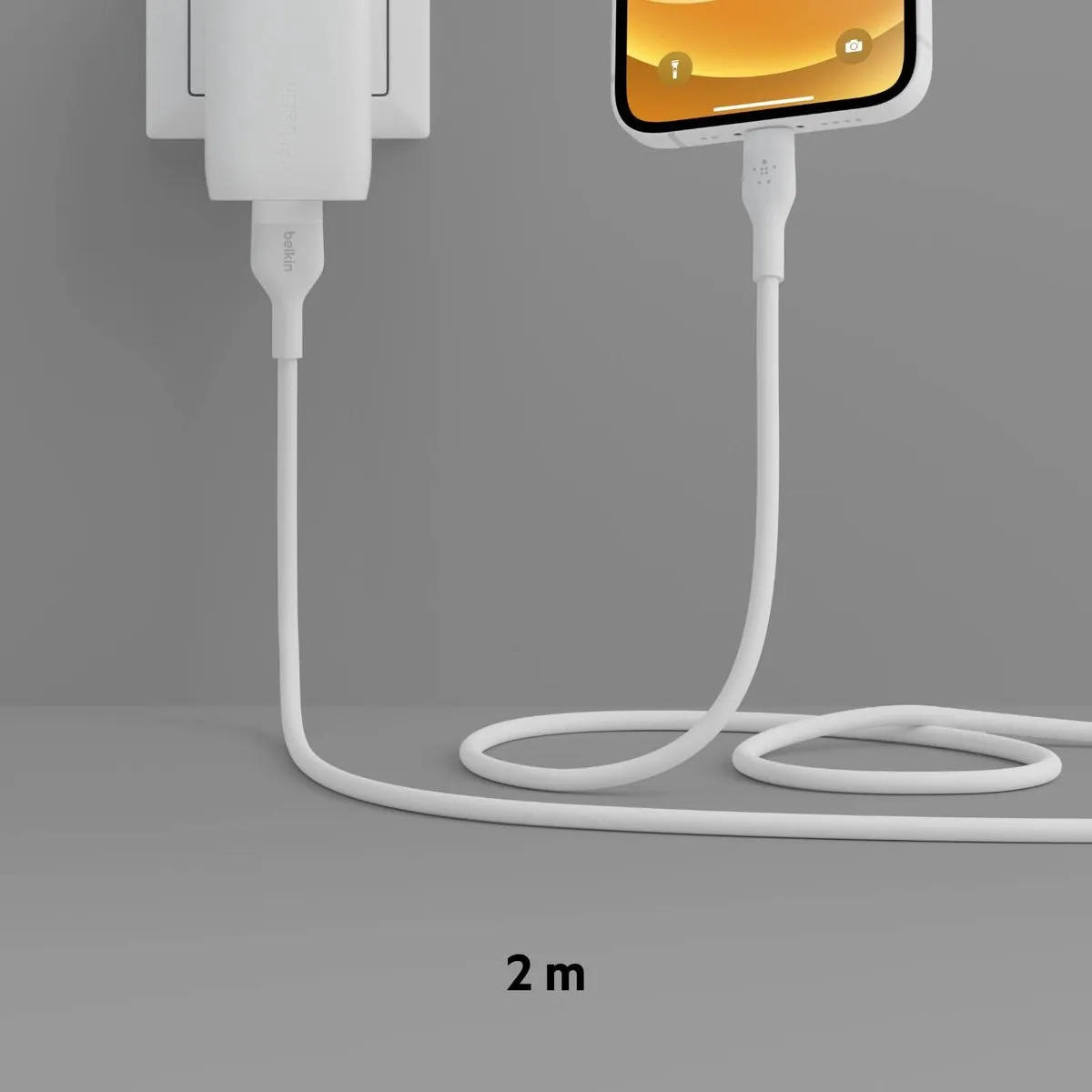 Belkin CAA008bt2MWH USB-A naar iPhone Lightning Kabel 2m - Wit