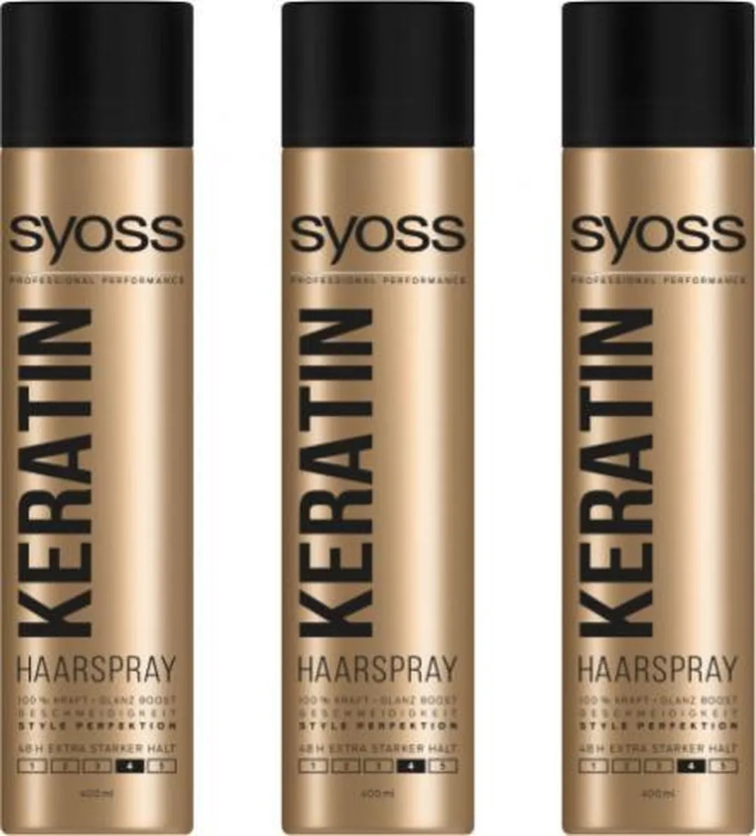 SYOSS Keratine Haarspray Voordeelverpakking 3x400ml