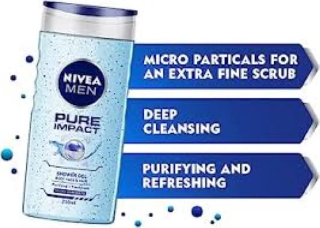 NIVEA MEN Pure Impact 3-in-1 Douchegel - 6x250ml