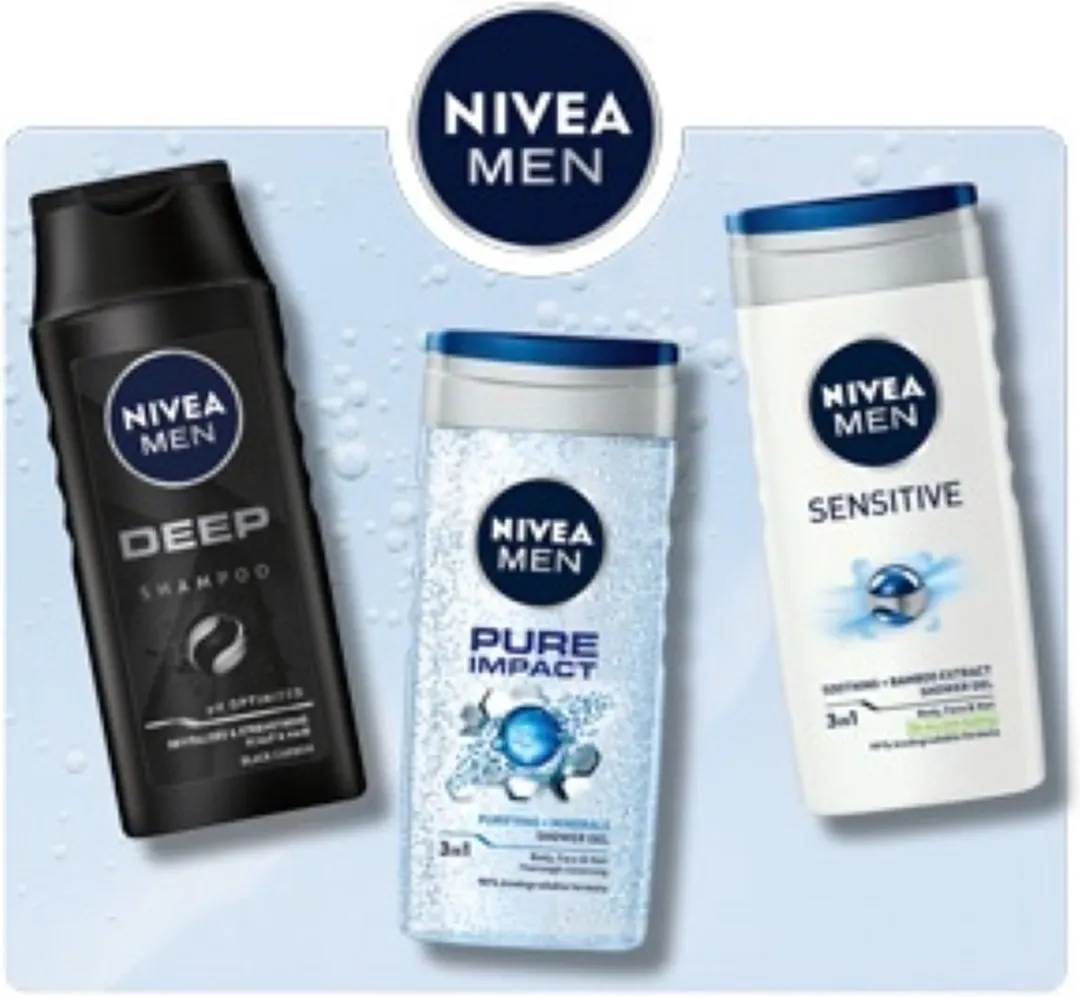 NIVEA MEN Pure Impact 3-in-1 Douchegel - 6x250ml