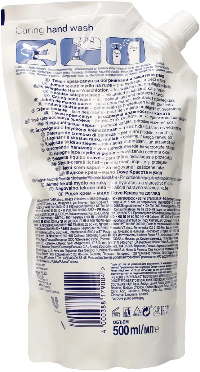Dove Handzeep Original Navulling 500ml