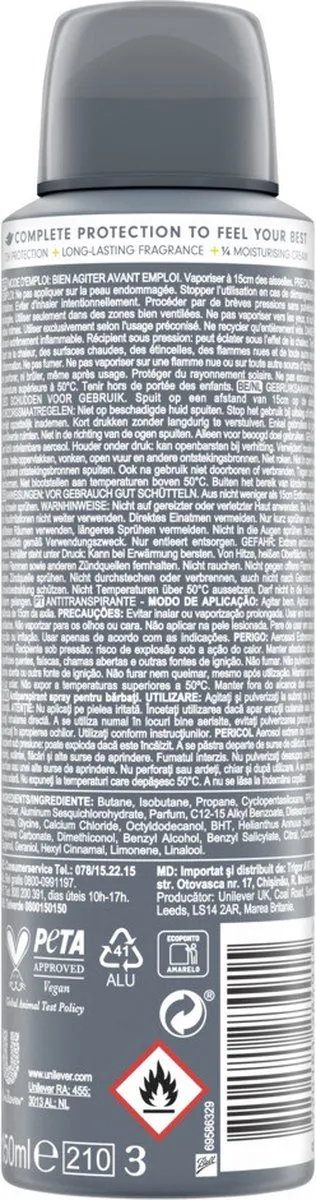 Dove Men+Care Invisible Fresh Deodorant - 3x150ml