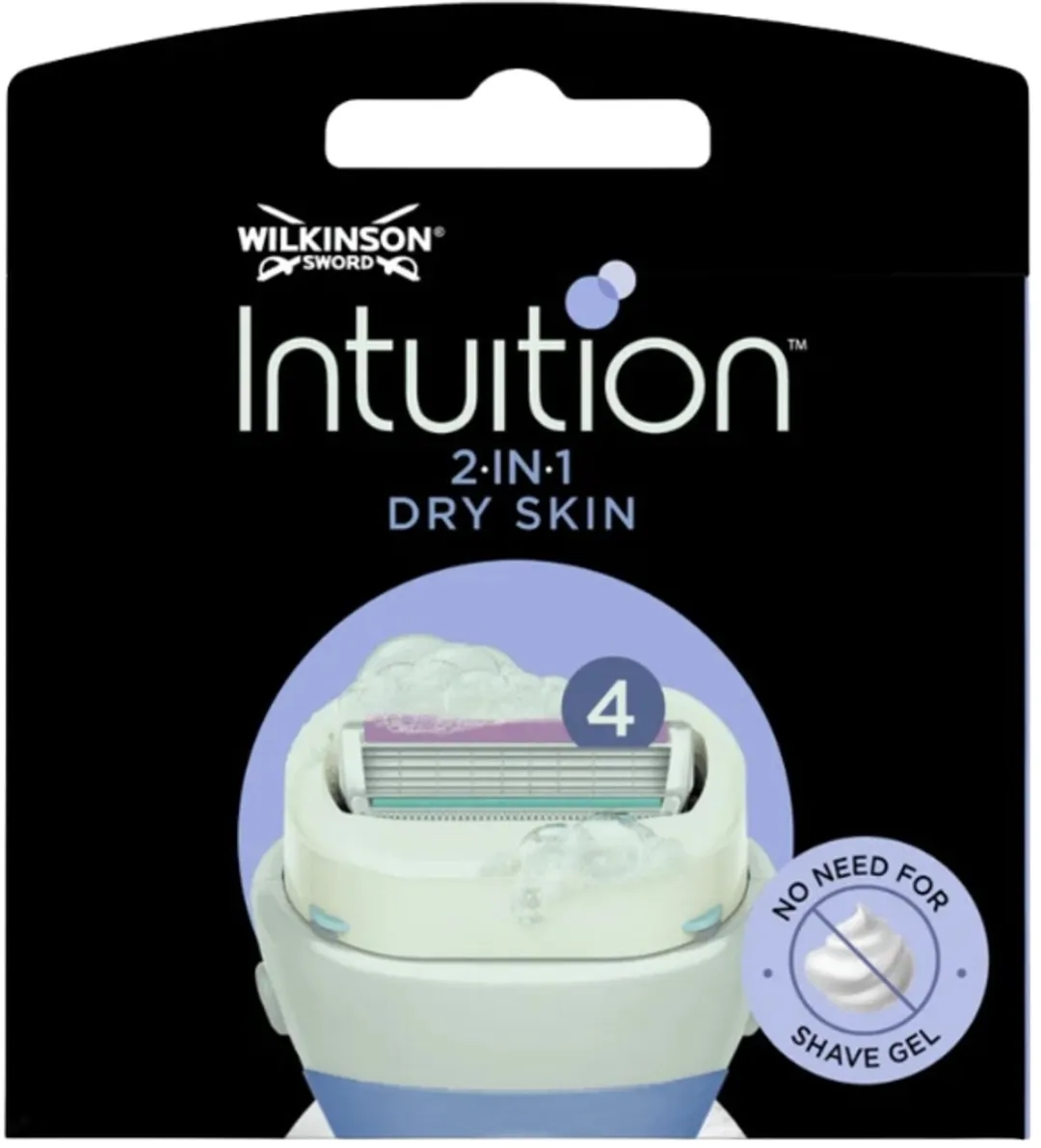 Wilkinson Sword Intuition 2-in-1 Navulmesjes Droge Huid 3 Stuks - Paars